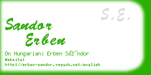 sandor erben business card